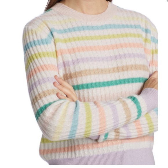 27 MILES MALIBU Sofia Striped Cashmere Sweater - Picture 3 of 13